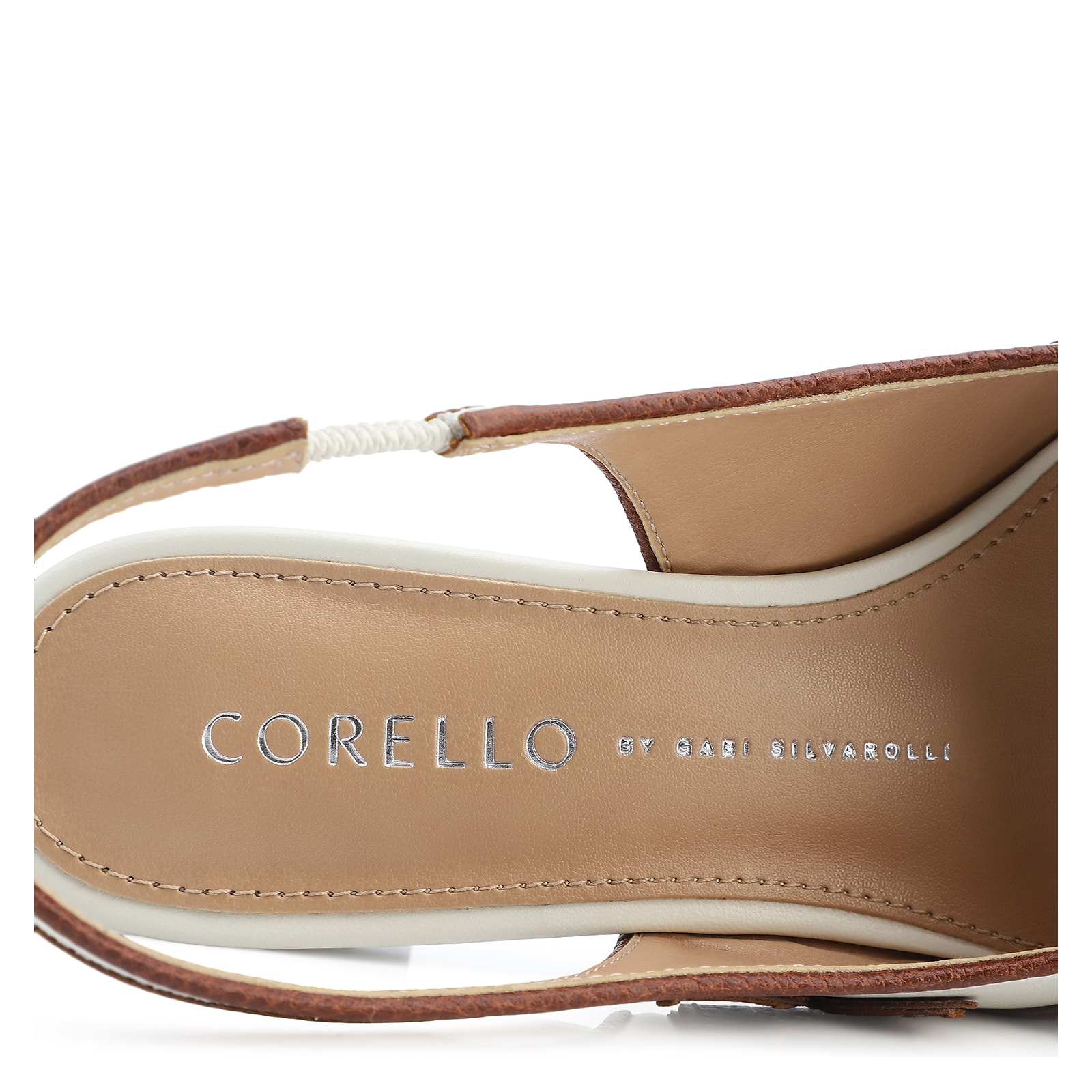 Scarpin Couro Marrom /Couro Off White/Alt Python Marrom