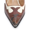 Scarpin Couro Marrom /Couro Off White/Alt Python Marrom - imagem 12