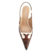 Scarpin Couro Marrom /Couro Off White/Alt Python Marrom - imagem 6