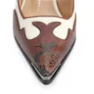 Scarpin Couro Marrom /Couro Off White/Alt Python Marrom - imagem 12
