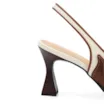 Scarpin Couro Marrom /Couro Off White/Alt Python Marrom - imagem 8