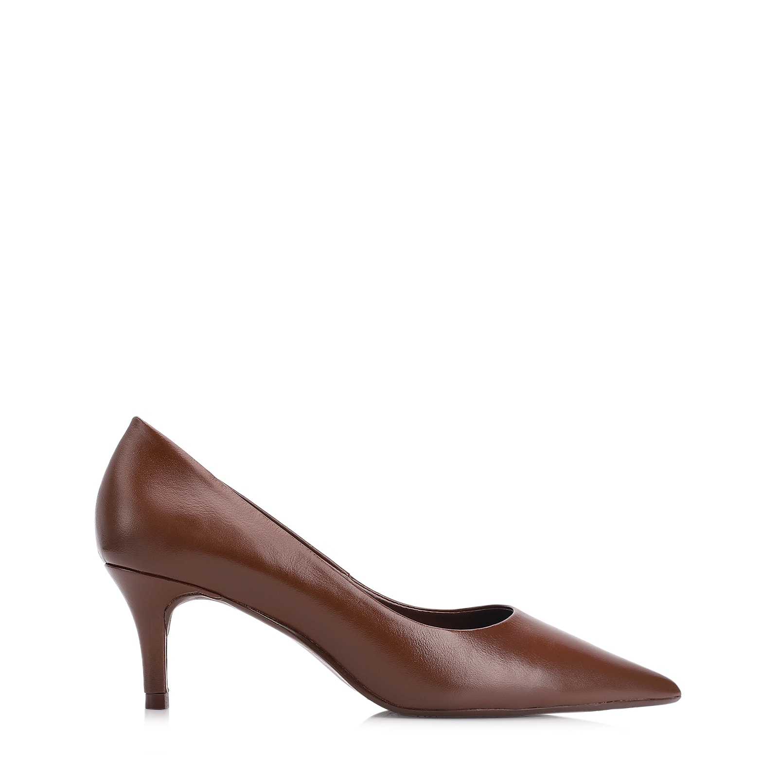 Scarpin Couro Marrom Escuro