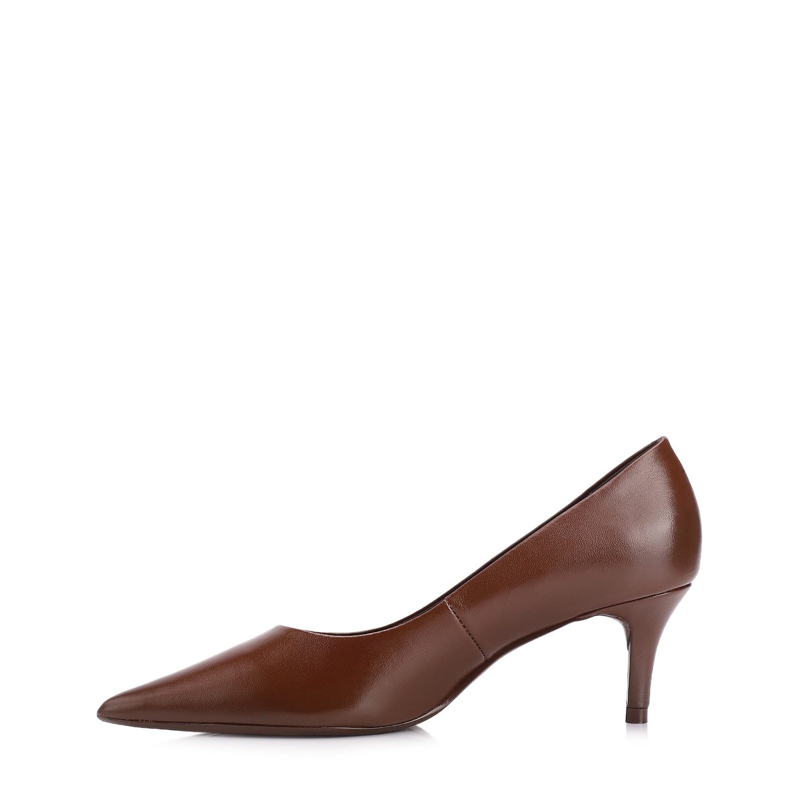 Scarpin Couro Marrom Escuro