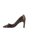 Scarpin Couro Marrom/Off White - imagem 5