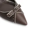 Scarpin Couro Marrom/Off White - imagem 7