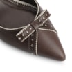 Scarpin Couro Marrom/Off White - imagem 7