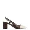 Scarpin Couro Marrom/Off White - imagem 3