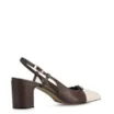 Scarpin Couro Marrom/Off White - imagem 4