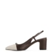 Scarpin Couro Marrom/Off White - imagem 5