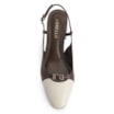 Scarpin Couro Marrom/Off White - imagem 6