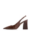 Scarpin Couro Maxi Croco Marrom - imagem 5