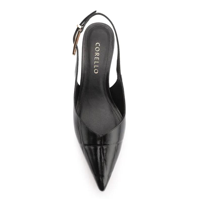 Scarpin Couro Maxi Croco Preto - foto 5