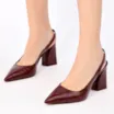 Scarpin Couro Maxi Croco Vinho - imagem 2
