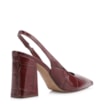 Scarpin Couro Maxi Croco Vinho - imagem 4