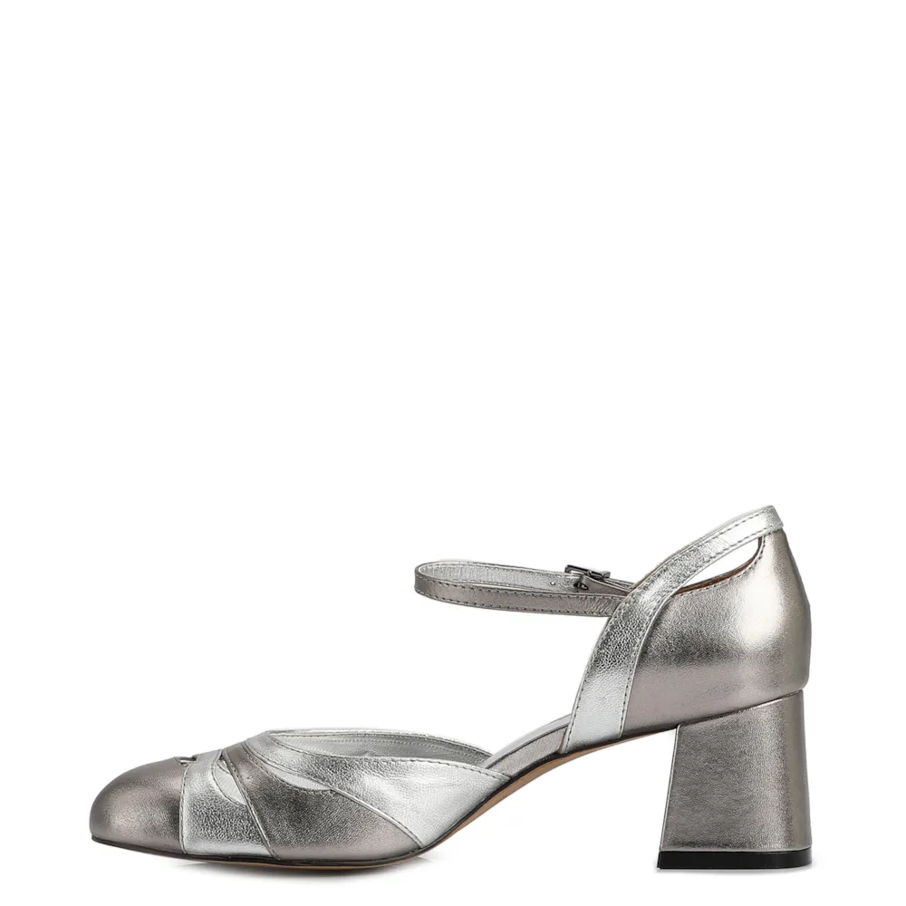 Scarpin Couro Metalizado/Prata - imagem 4
