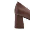 Scarpin Couro New Lezard Marrom Escuro - imagem 8