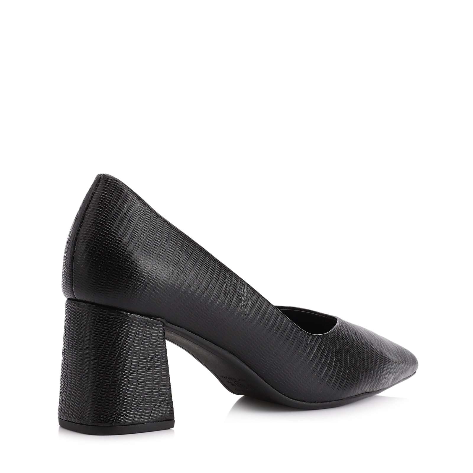 Scarpin Couro New Lezard Preto