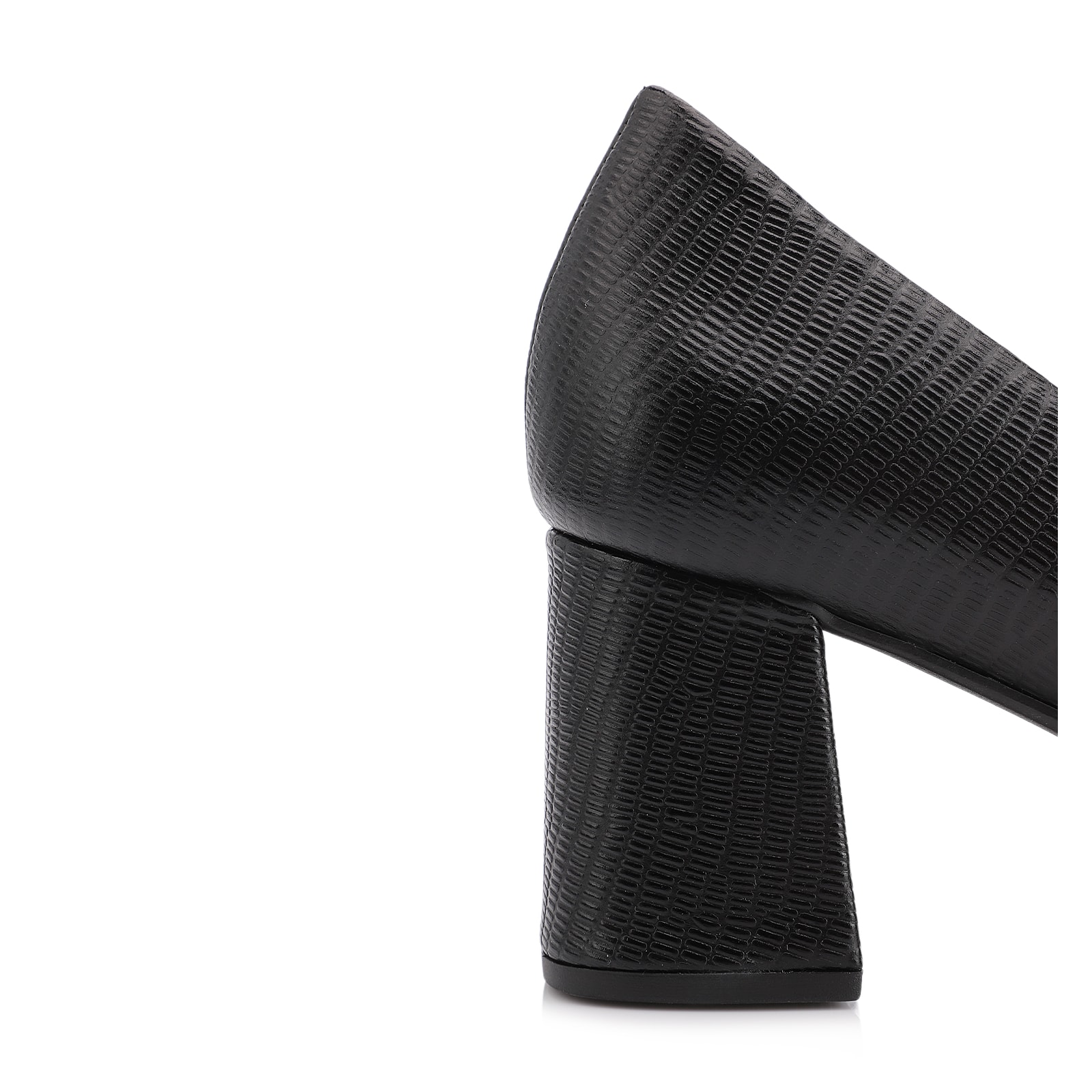 Scarpin Couro New Lezard Preto