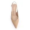 Scarpin Couro Nobuck Croco Bege - imagem 5