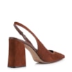 Scarpin Couro Nobuck Marrom - imagem 3