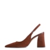 Scarpin Couro Nobuck Marrom - imagem 4