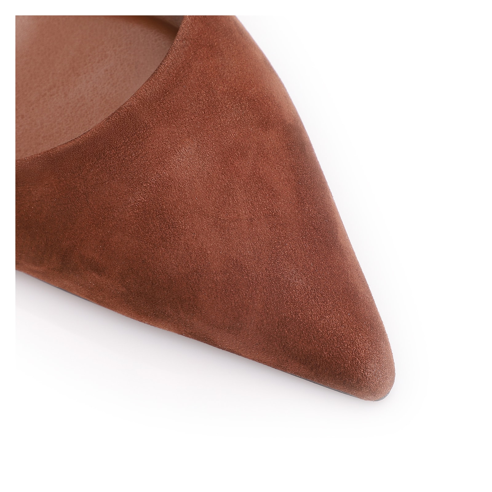 Scarpin Couro Nobuck Marrom