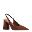 Scarpin Couro Nobuck Marrom - imagem 1