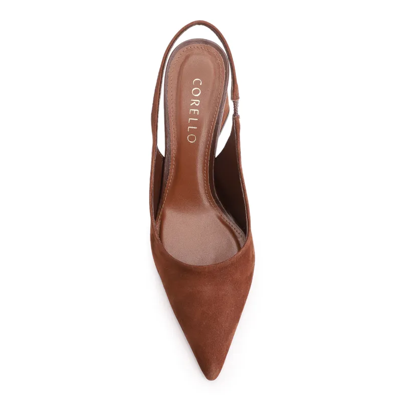 Scarpin Couro Nobuck Marrom - foto 5