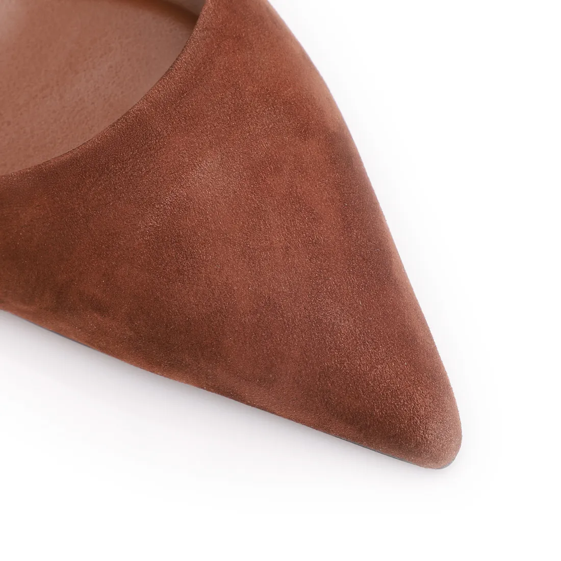 Scarpin Couro Nobuck Marrom - foto 6