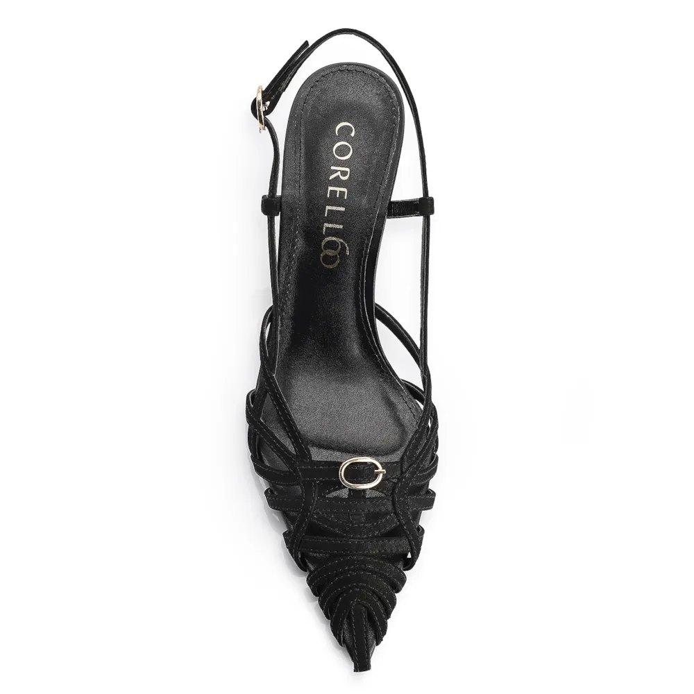 Scarpin Couro Nobuck Preto - imagem 5