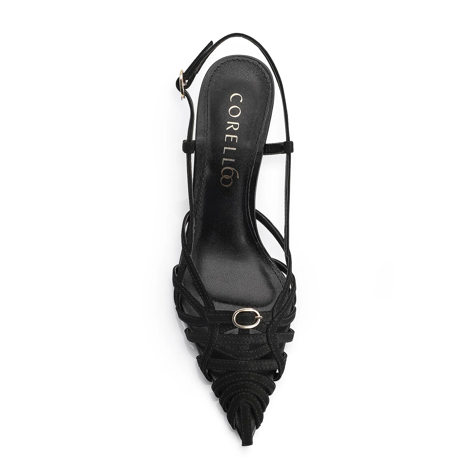 Scarpin Couro Nobuck Preto