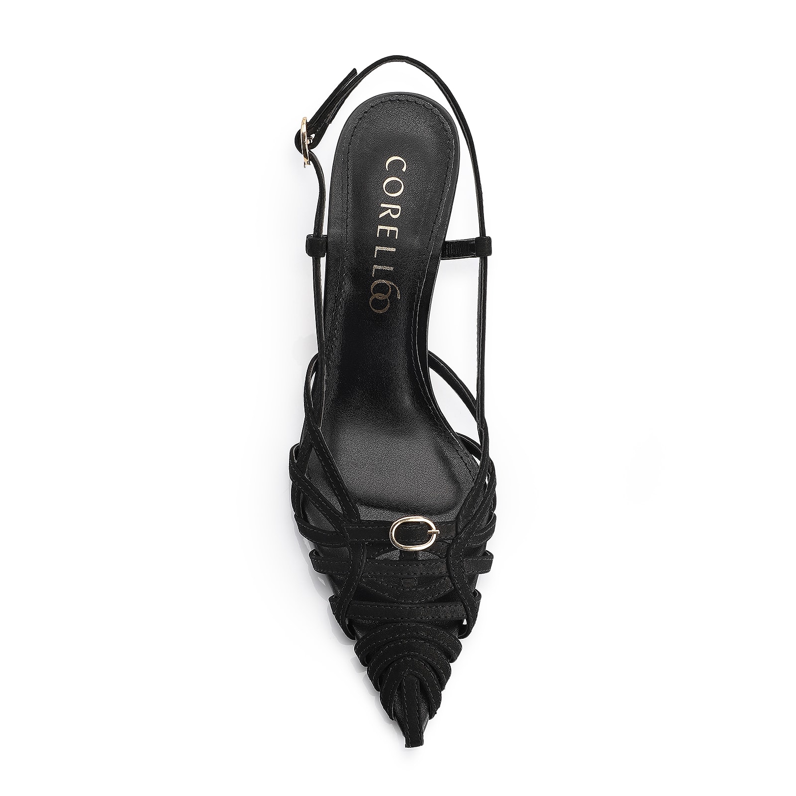 Scarpin Couro Nobuck Preto