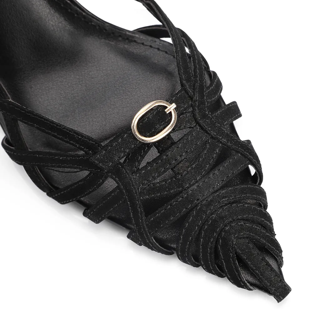 Scarpin Couro Nobuck Preto - imagem 6