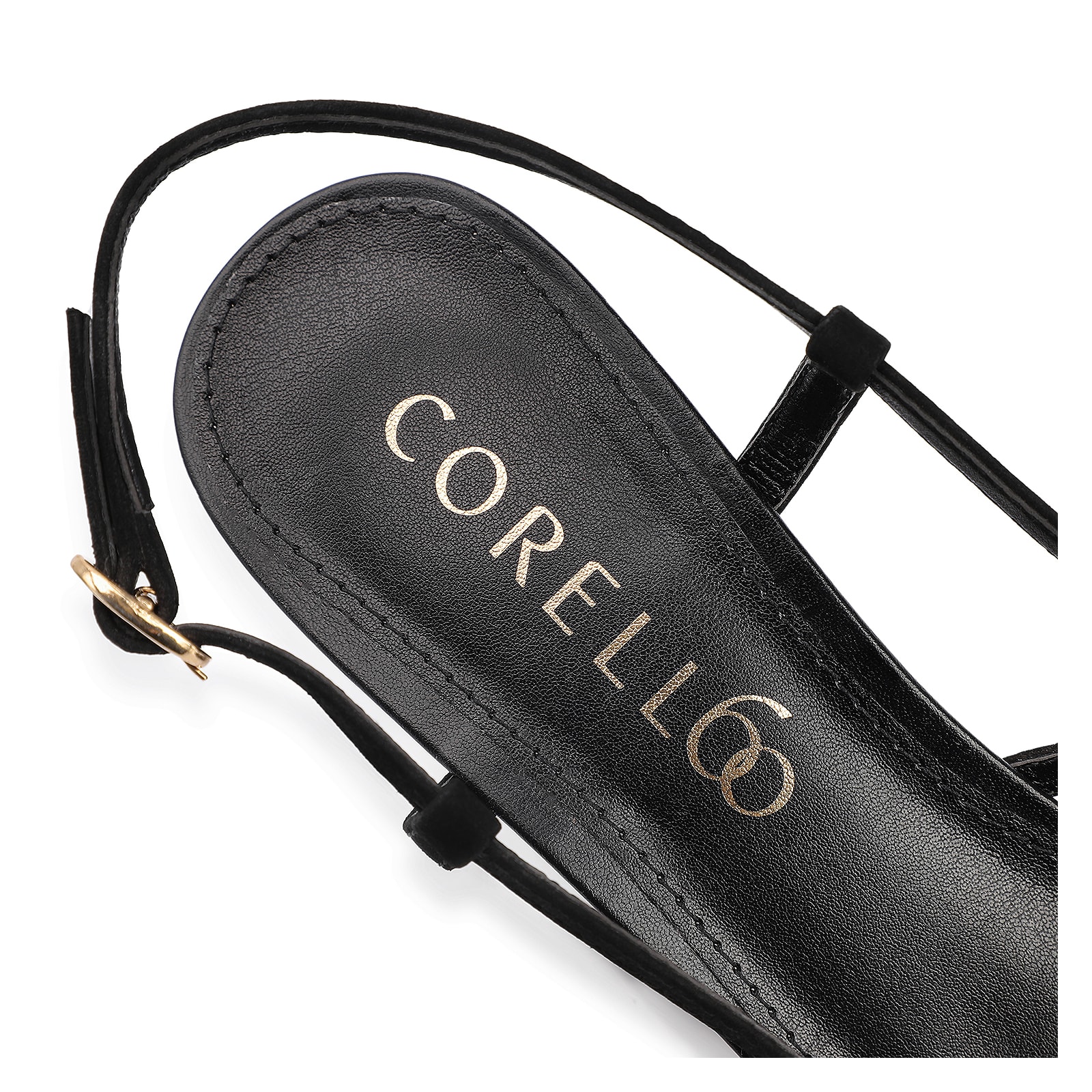 Scarpin Couro Nobuck Preto