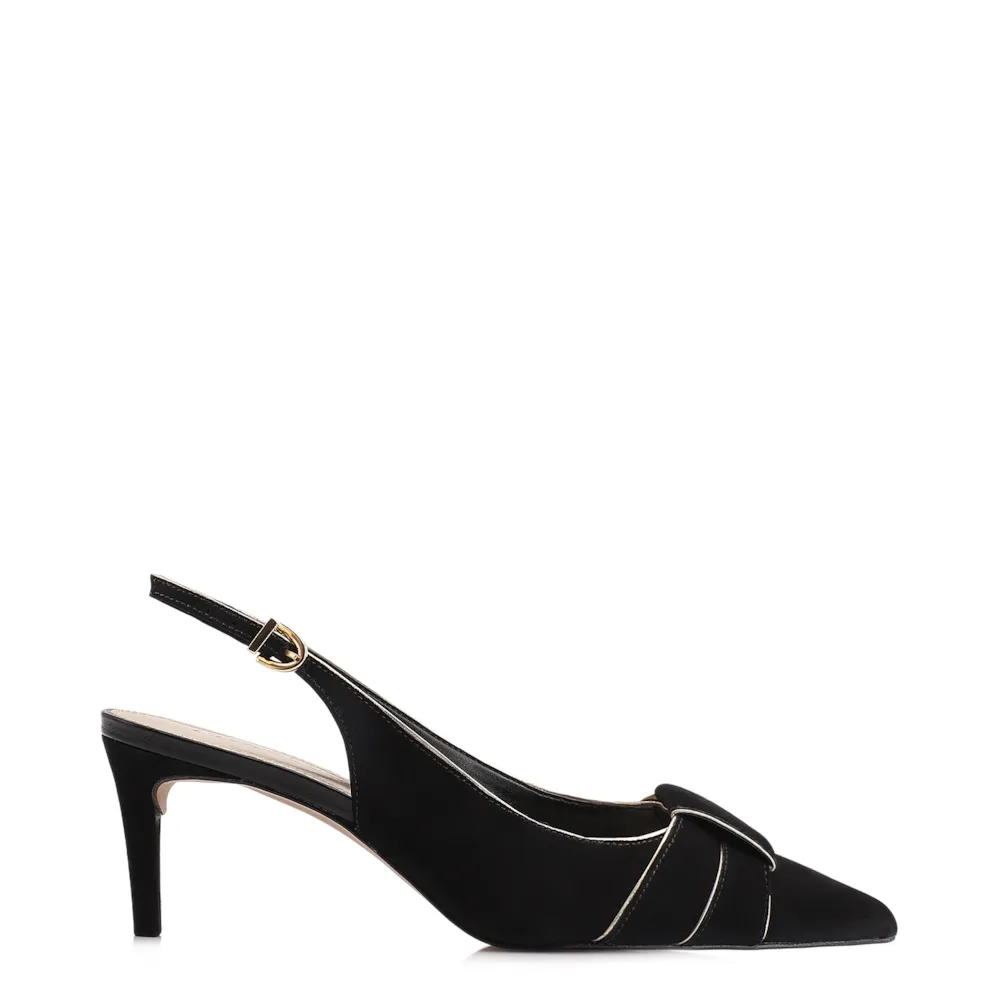 Scarpin Couro Nobuck Preto - imagem 3
