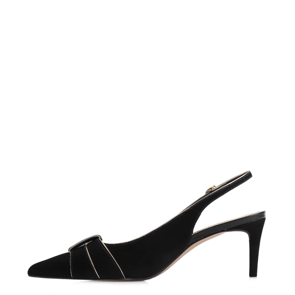 Scarpin Couro Nobuck Preto - imagem 4