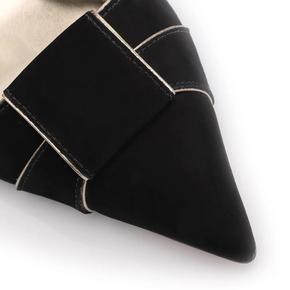 Scarpin Couro Nobuck Preto - imagem 6