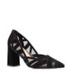 Scarpin Couro Nobuck Preto/Tela Preto - imagem 1