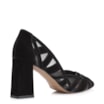 Scarpin Couro Nobuck Preto/Tela Preto - imagem 4