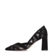 Scarpin Couro Nobuck Preto/Tela Preto - imagem 5