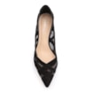 Scarpin Couro Nobuck Preto/Tela Preto - imagem 6