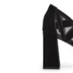 Scarpin Couro Nobuck Preto/Tela Preto - imagem 8