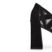 Scarpin Couro Nobuck Preto/Tela Preto - imagem 8