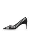 Scarpin Couro Nobuck Preto/Tela/Verniz Preto - imagem 4