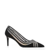Scarpin Couro Nobuck Preto/Tela/Verniz Preto - imagem 1