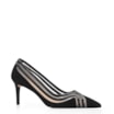Scarpin Couro Nobuck Preto/Tela/Verniz Preto - imagem 1