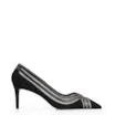 Scarpin Couro Nobuck Preto/Tela/Verniz Preto - imagem 2