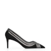 Scarpin Couro Nobuck Preto/Tela/Verniz Preto - imagem 2
