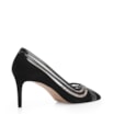 Scarpin Couro Nobuck Preto/Tela/Verniz Preto - imagem 3
