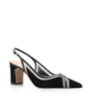 Scarpin Couro Nobuck Preto/Tela/Verniz Preto - imagem 1